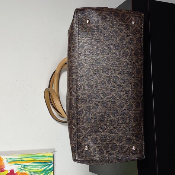 Calvin Klein Signature Monogram Satchel - Picture 6 of 13